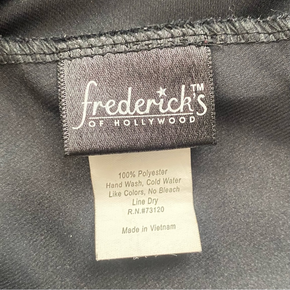 🌺SOLD🌺 Y2K Frederick’s of Hollywood Silky Sheer Black Maxi Gown Slip Dress - Picture 5 of 10